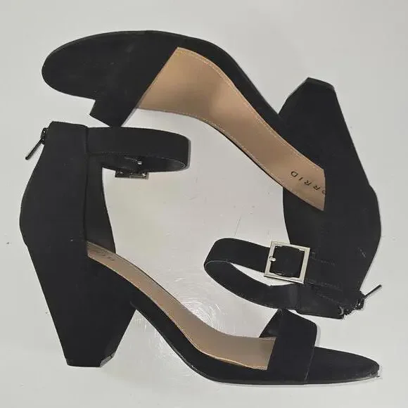 Torrid Women's Suede Strappy Block Heel Black Plus Size 11W - Picture 5 of 9